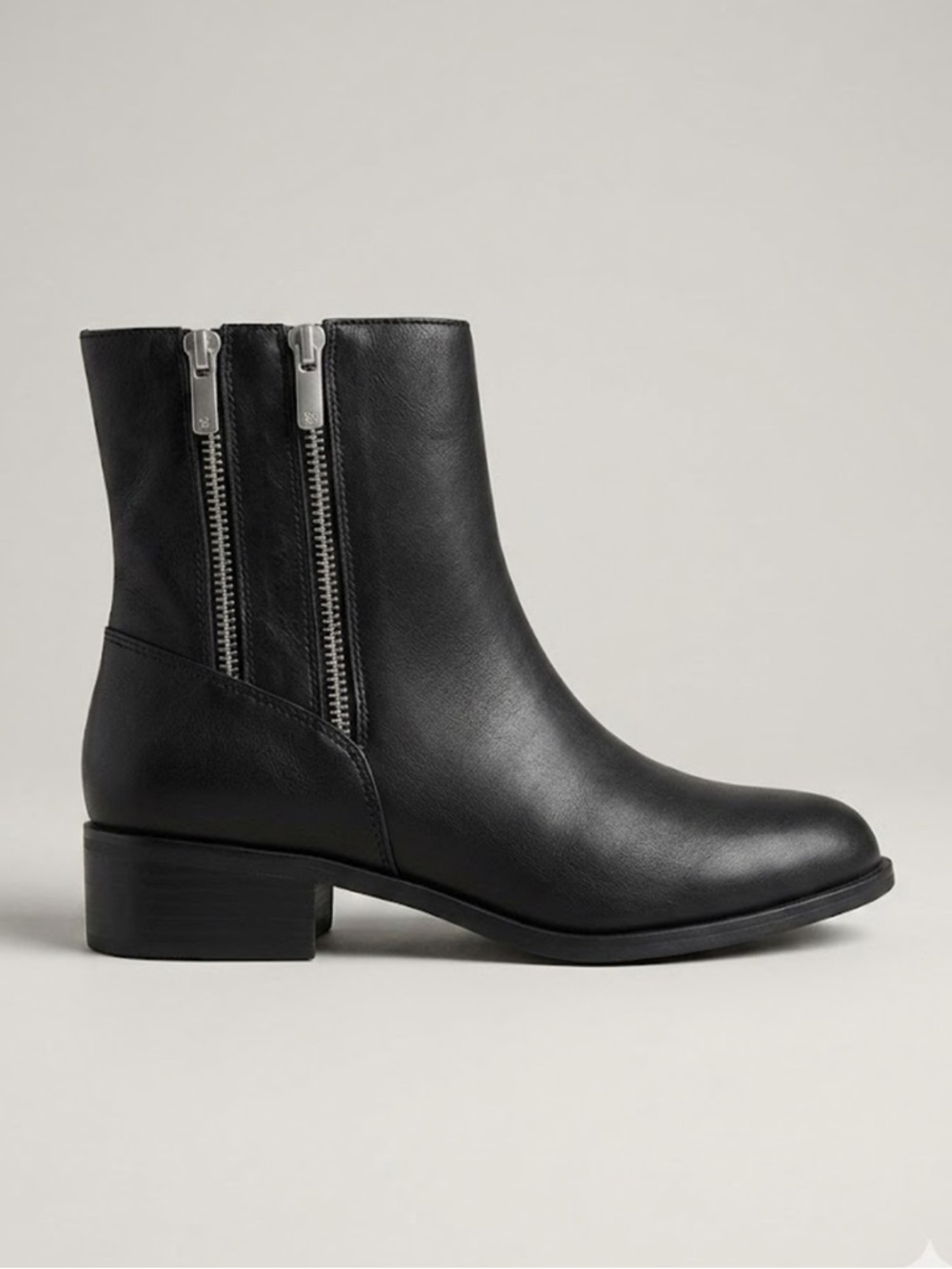 NWT Lucky Brand Women  Genuine Leather Double Zipper Ankle Boots LK-ROQUEE